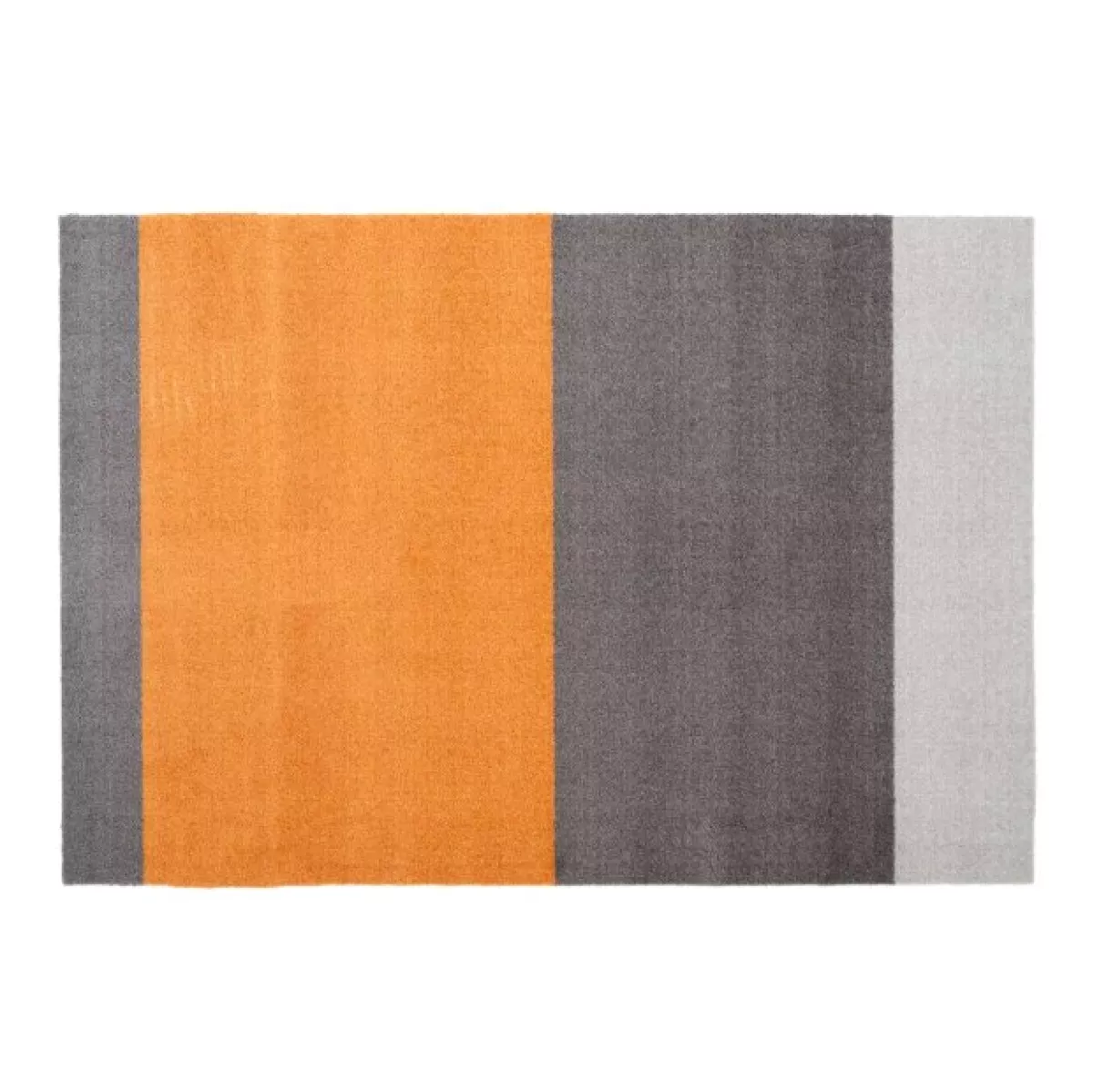 #1 - Smudsmåtte Stripe/horisontal 90x130cm | Grey/steel/dijon Fra Tica Copenhagen