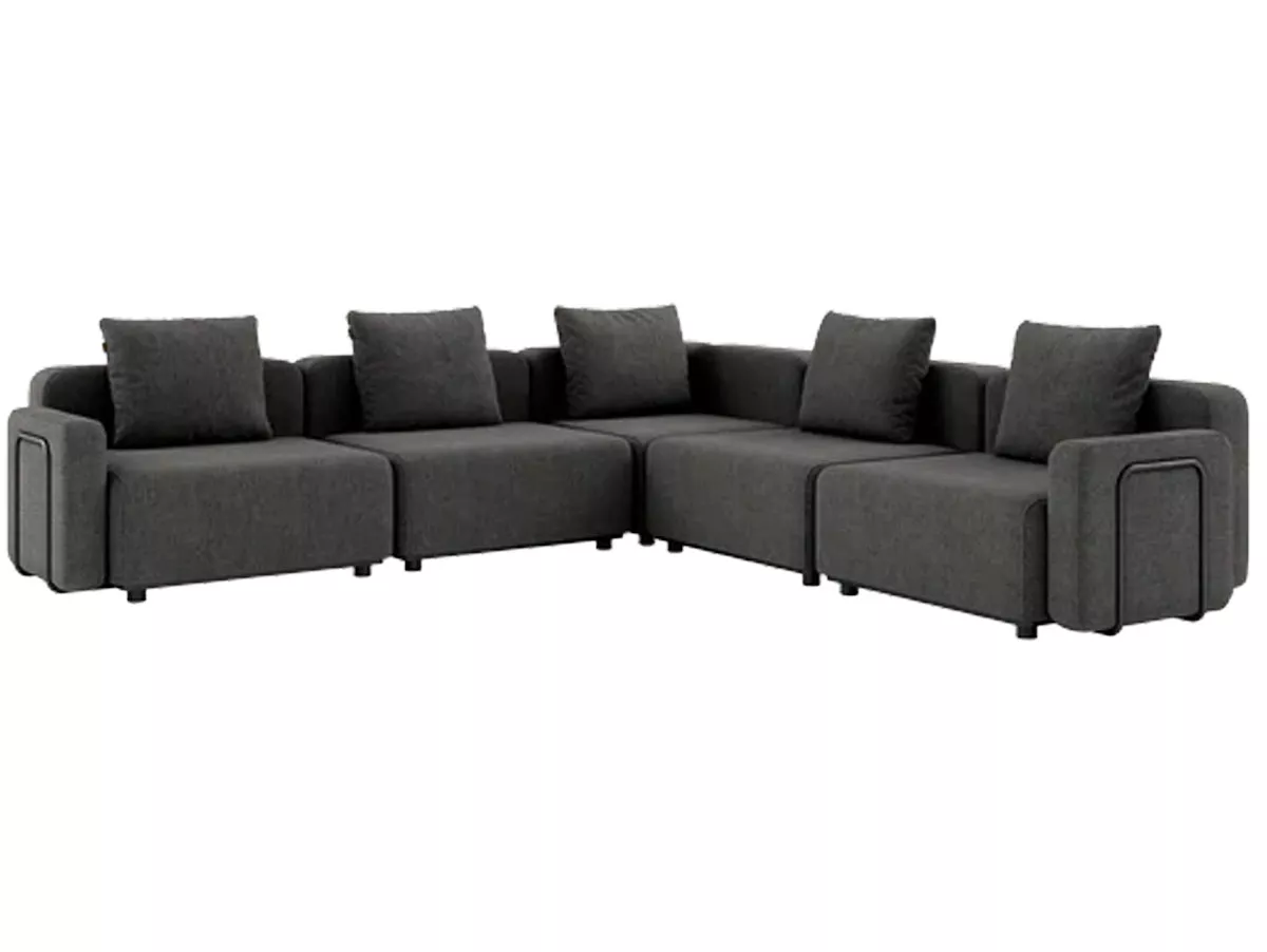 #1 - Cobana Lounge Sofa - Hjørnesofa m/Arm. inkl. puder - Grey - SACKit