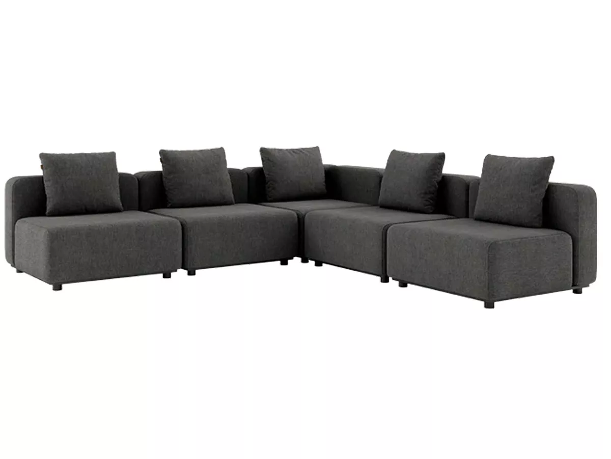 #3 - Cobana Lounge Sofa - Hjørnesofa u/Arm. inkl. puder - Grey - SACKit