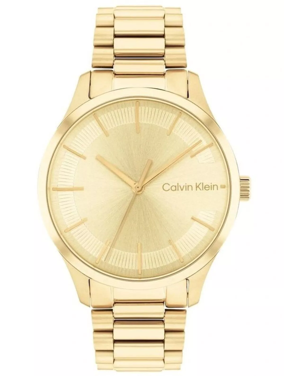 #1 - Calvin Klein Iconic dameur i guldfarvet med lænke Ø35