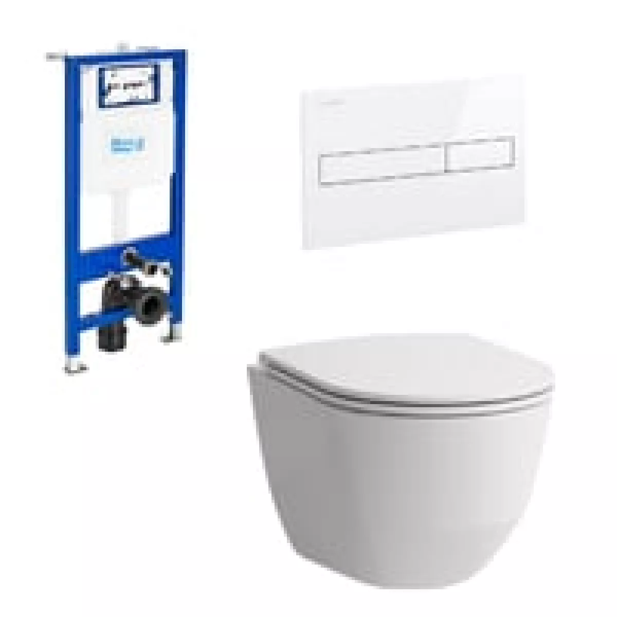 #1 - Laufen Roca Komplet Toilet Pakke - Cisterne, S?de, Toilet, Trykknap