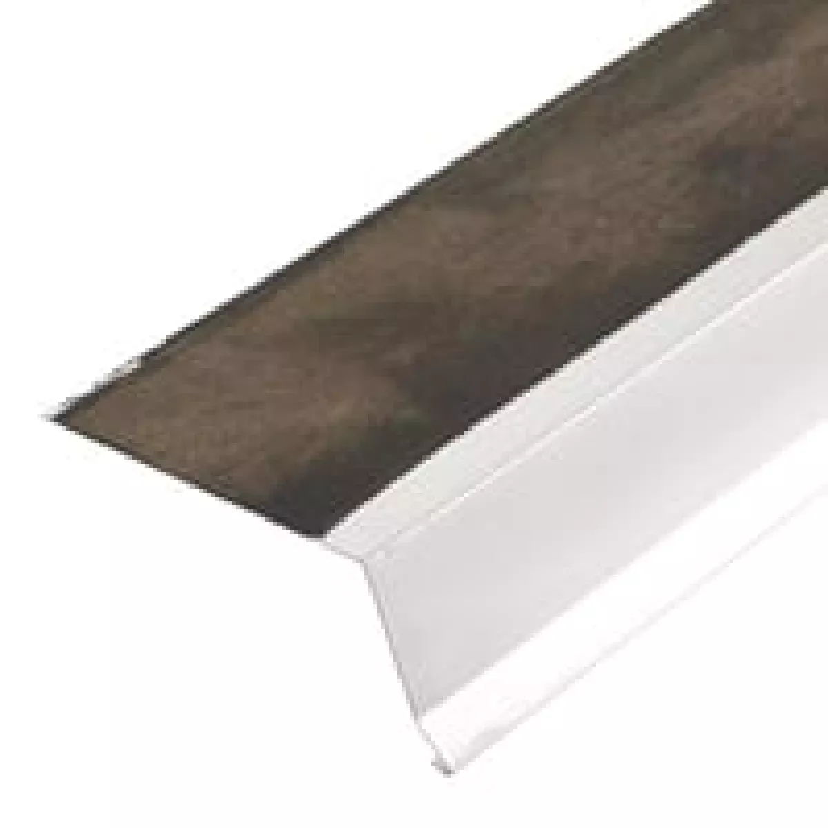 #3 - Tagfod, blank aluminium, med asfalt, 14 x 40 x 100 mm, 1 meter