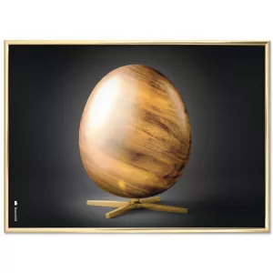 5: Plakat med Ægget Figuren - Sort Tværformat (inkl. ramme)