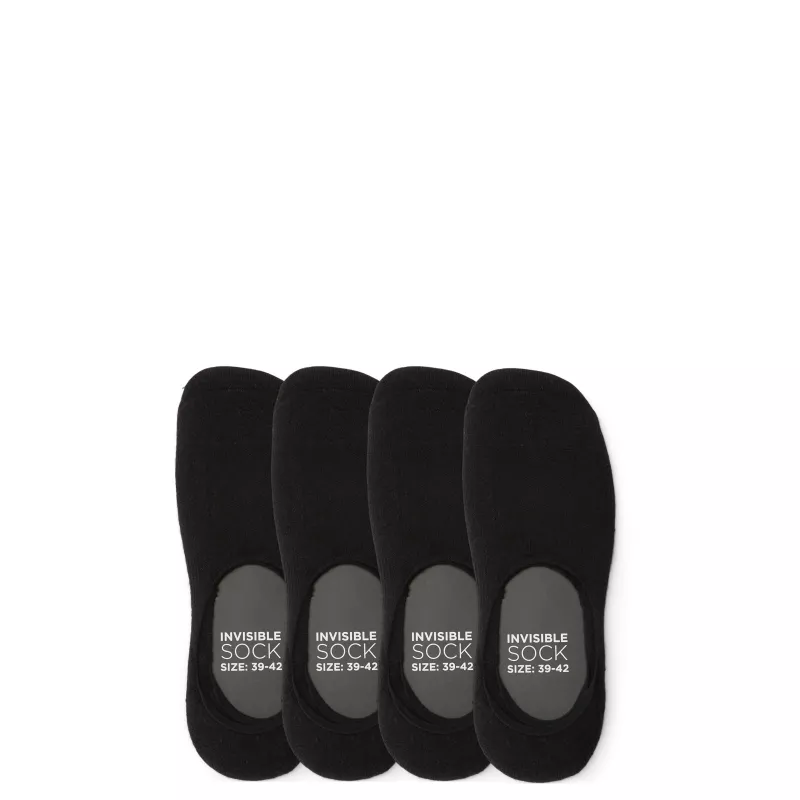 9: Quint Invisible 4-pack Socks Black