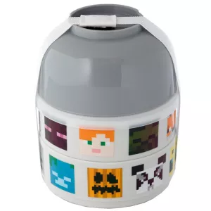 8: Minecraft madkasse Round Bento Lunch Box - Faces