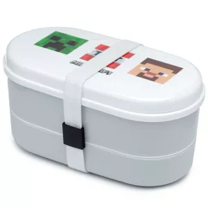 7: Minecraft madkasse Bento Lunch Box med bestik - Faces