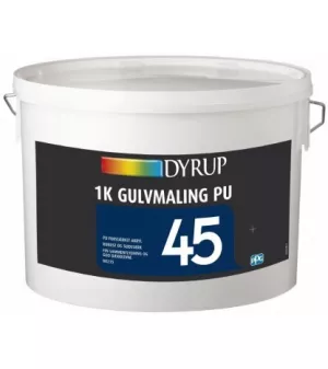 6: Dyrup Gulvmaling 1K PU 4,5 L hvid