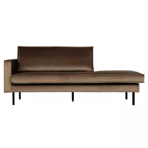 6: Rodeo Daybed Venstrevendt Velour - Taupe