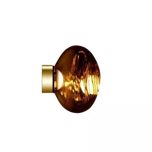 8: Tom Dixon Melt Surface Væg/Loftlampe LED Guld Lille