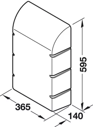 5: Beskyttelseskappe til Strygebræt Häfele Ironfix - til væg