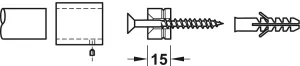 2: Bøjlestangsholder til rund bøjlestang 30 mm - muffe
