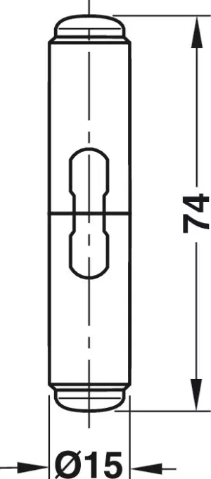 2: Dekorativ dækkappe til FI 1 indboringshængsel
