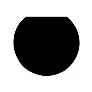 3: Morsø Gulvplade - cirkel - lige bagkant - 90 x 100 cm - sortmalet - 62917821