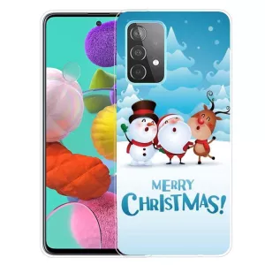3: Samsung Galaxy A32 (4G) TPU Plast Julecover - Merry Christmas - Julemand & Venner