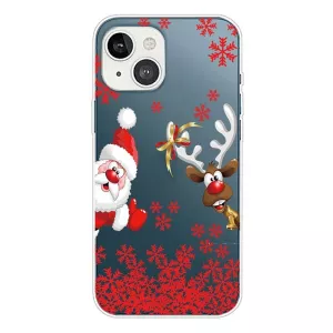 7: iPhone 14 TPU Plast Julecover - Julemand og Rensdyr