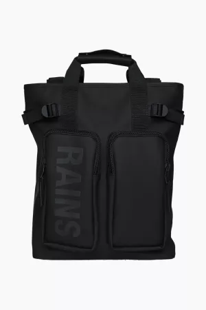 2: Texel Tote Backpack - Black - Rains - Sort One Size
