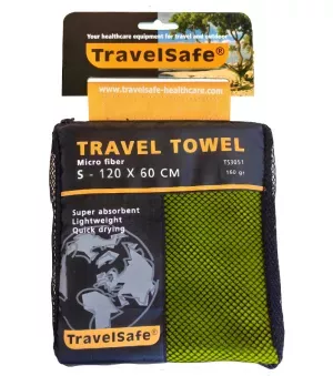 14: Travelsafe Rejsehåndklæde Grøn - Small