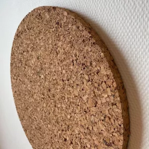 7: Korkcirkel - 2 cm. sandslebet + rustik korkplade, 3 størrelser - 98 cm.