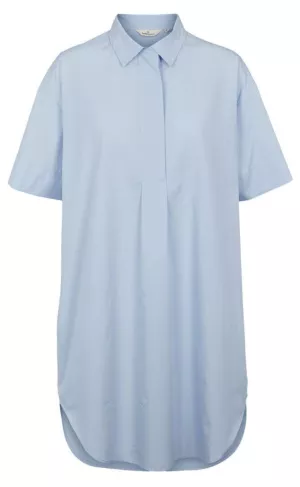 4: Basic Apparel Skjortekjole - Vilde Tunique - Cashmere Blue