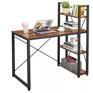 15: Computerbord, skrivebord med opbevaringshylder til Venstre eller højre, 120 cm