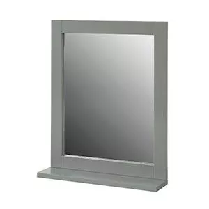 11: Grå badeværelseshylde med spejl