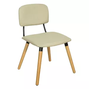 9: Spisebordsstol i bøgetræ med sæde- og rygpude i stof