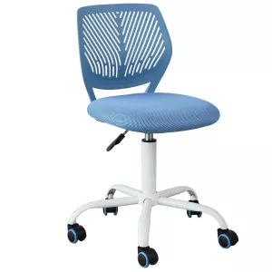 5: Smart og praktisk kontorstol, blå, højde 46-58cm