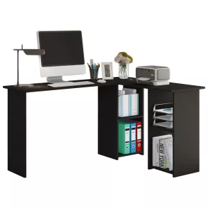 5: Hjørneskrivebord i tidløst design, sort