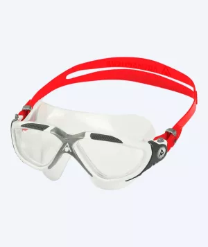 5: Aquasphere svømmemaske - Vista - Hvid/rød (klar linse)