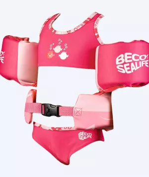1: Beco flyde-sæt (bælte + badevinger) til børn (2-6 år) - Sealife - Pink