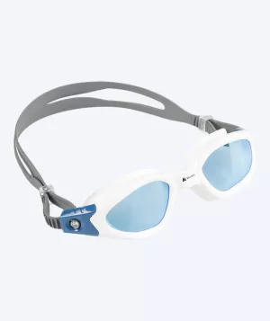 4: Watery motions svømmebriller - Hystrix Flex - Hvid/grå med blå glas