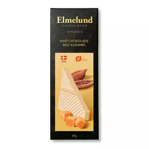 9: Chokoladeplade, hvid chokolade med karamel (økologisk)