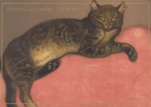 12: Cat on a Cushion - Théophile Steinlen museumsplakat