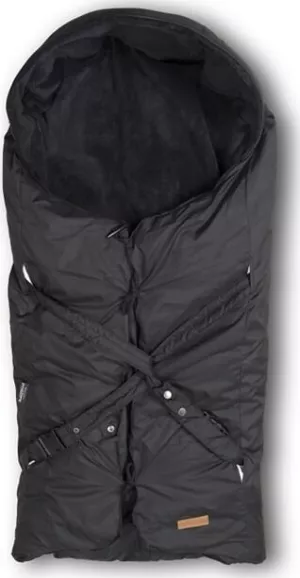 1: Babytrold - Lux Kørepose Til Baby Med Fleece Og Ulddyne - Sort