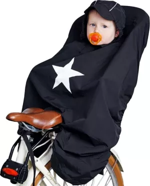 18: Babytrold - Regnslag Til Cykelstol - Sort