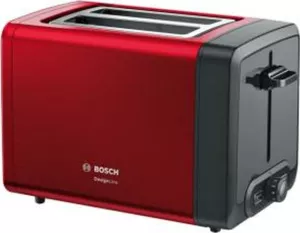 10: Bosch Tat4p424 - Design Line Brødrister - Rød - 970w