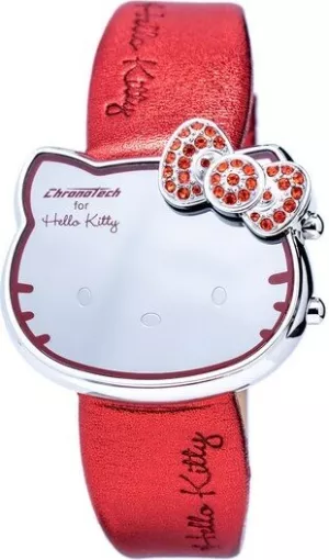1: Chronotech - Dameur - Hello Kitty 40 Mm - Læder - Rød Sølv