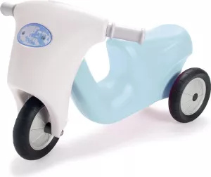 1: Dantoy - Scooter Gåbil Med Gummihjul - Blå Hvid