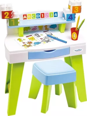 1: Skrivebord Til Små Børn - Med Opbevaring - Ecoiffier Abrick Maxi