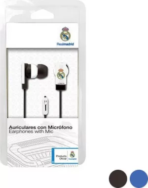 1: Real Madrid C.f. - In-ear Høretelefoner Med Mikrofon Og Ledning - Sort