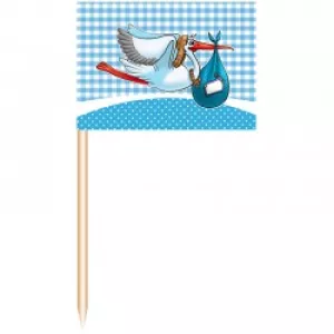 5: Lyseblå kageflag til pindemadder