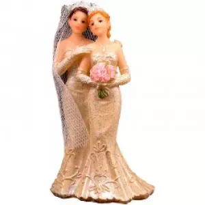 7: Bryllupsfigur 2 kvinder. 10 cm