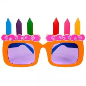 8: Orange kagelys fødselsdags brille