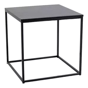 12: Vita Hjørnebord - Sort ramme og sort bordplade 45x45x45 cm