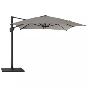 8: Cane-Line Hyde Luxe parasol inkl. fod - 3x4 m. - Aluminium med taupe dug