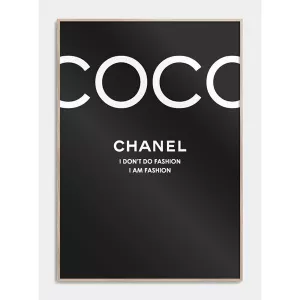 5: Citatplakat Coco Chanel plakat 30x42 cm.