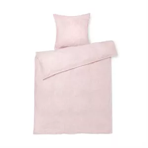9: Juna Monochrome sengetøj - Rosa / Hvid - 140 x 200 cm