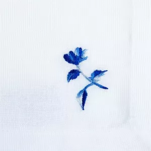 14: Langkilde & Søn stofserviet - Kærmindesøster - Blå blomst
