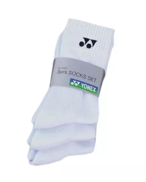 3: Yonex Socks 8422 3-pack White