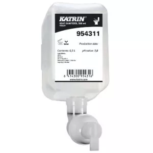 2: Katrin Toilet Seat Sanitizer, desinfektion til toiletbræt, 500 ml. refill, 12 stk.